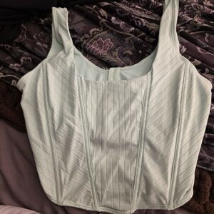 No Boundaries Mint Green Ribbed Crop Tank
